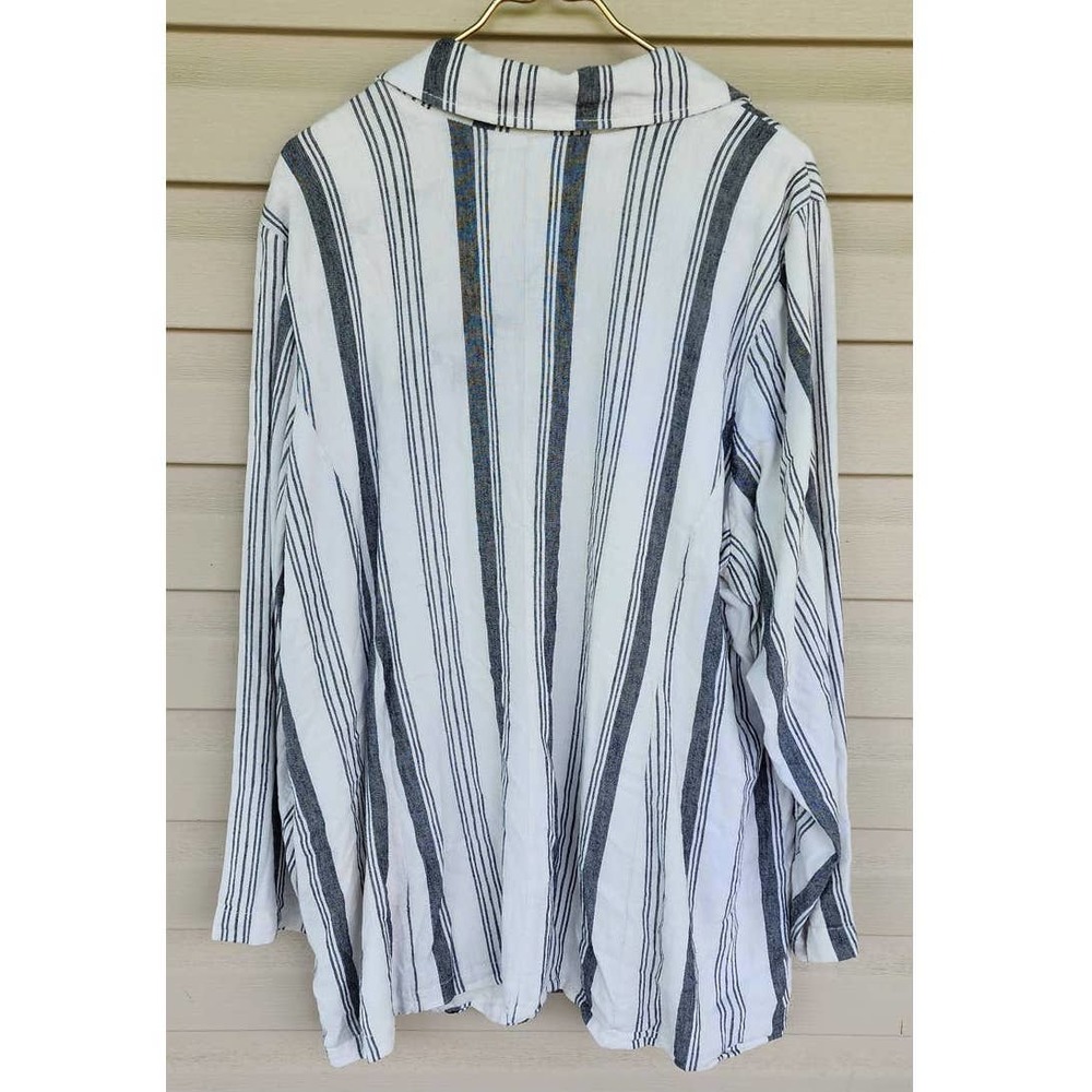 Torrid Linen Blazer Striped Casual Comfort 2 Button Size 3‎ - Picture 6 of 11